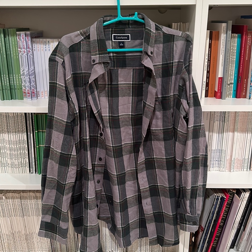 Green and grey flannel